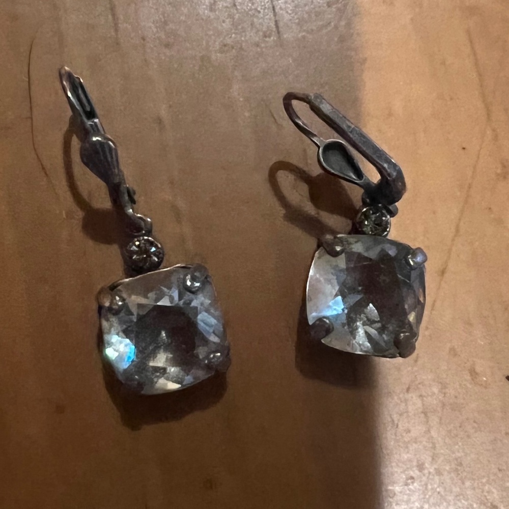 Mariana Silver Crystal Earrings